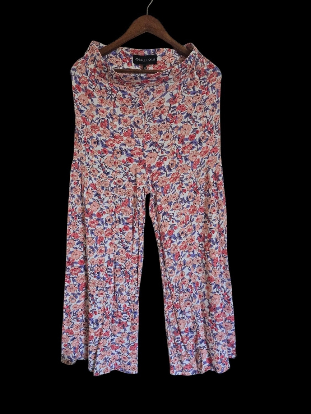 Kendall & Kylie Floral Wide-Leg Pants - Pink Multi